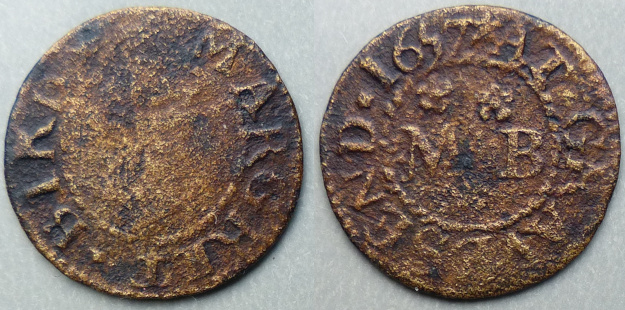 Gravesend, Margret Bird 1657 farthing Gravesend, Margret Bird 1657 farthing